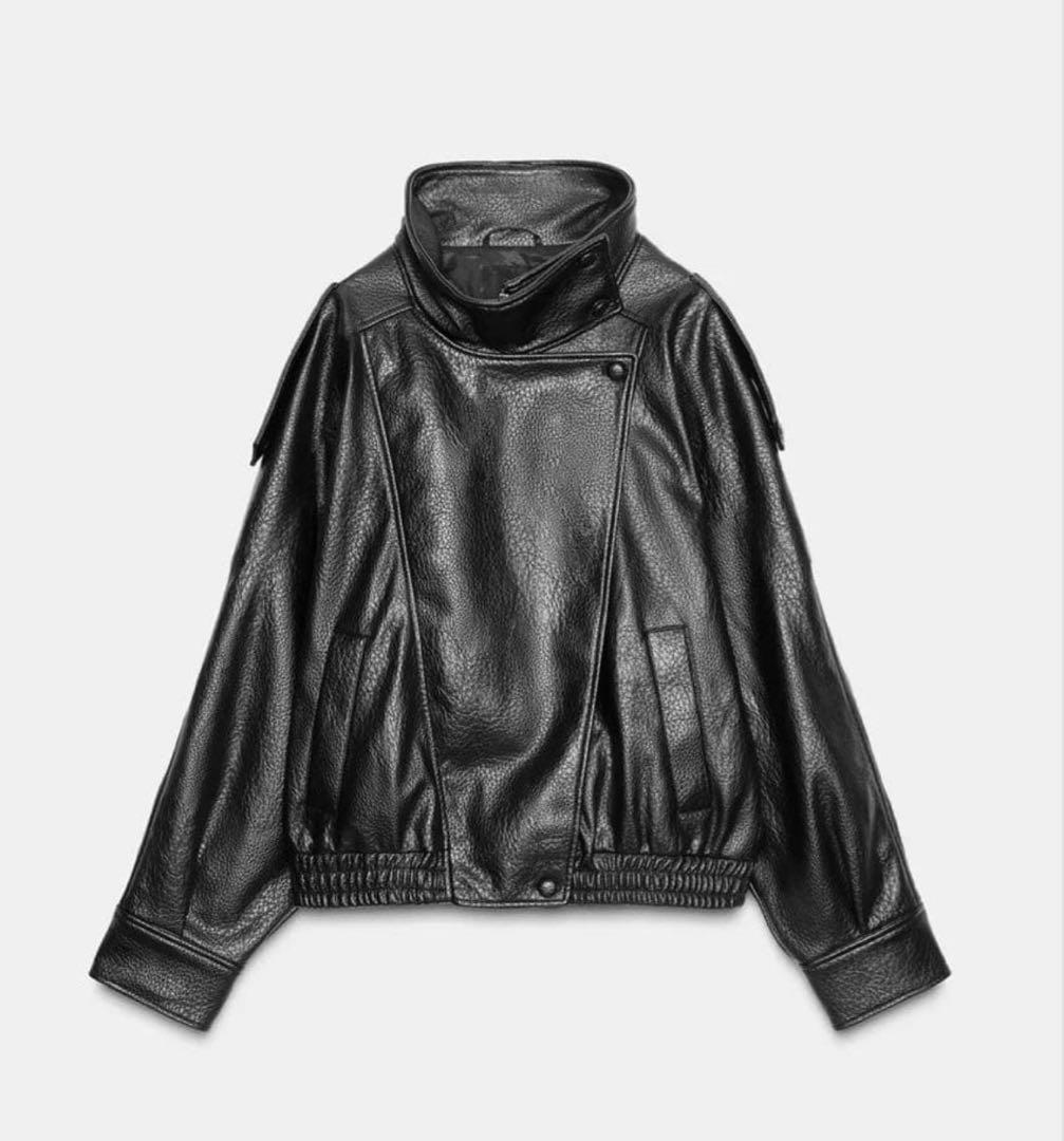 完売品 ZARA フェイクレザージャケット XSサイズ