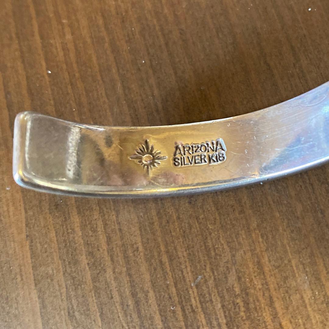 アリゾナフリーダム　k18太陽神　10mm プレーンバングル