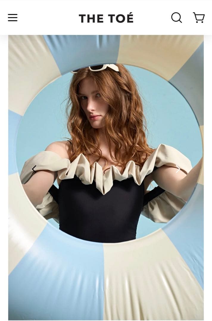 thetoe フリルオフショルダー水着