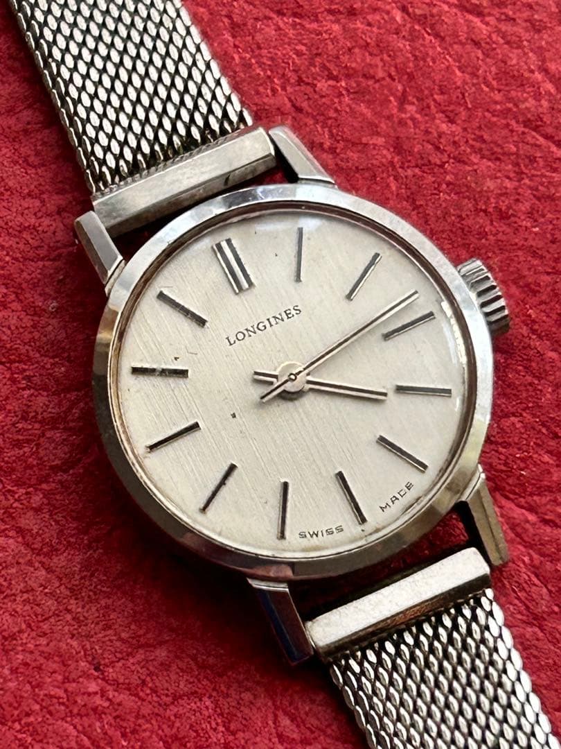 ロンジンレディース手巻き2針時計 稼働品ビンテージ