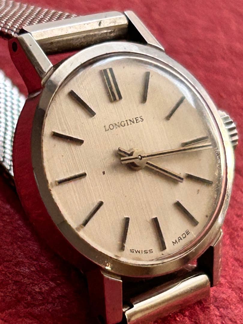 ロンジンレディース手巻き2針時計 稼働品ビンテージ