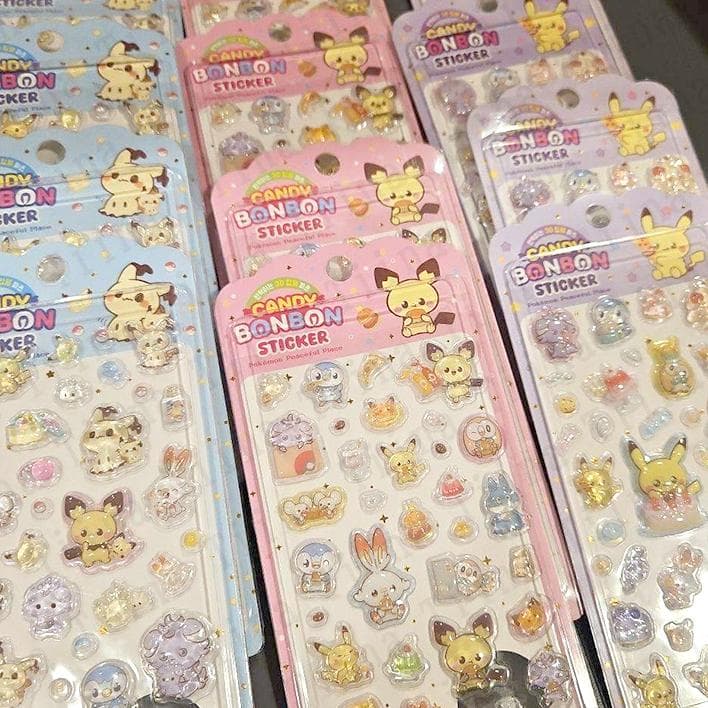 16枚 ポケモン　ボンボンドロップ シール　韓国限定　正規品