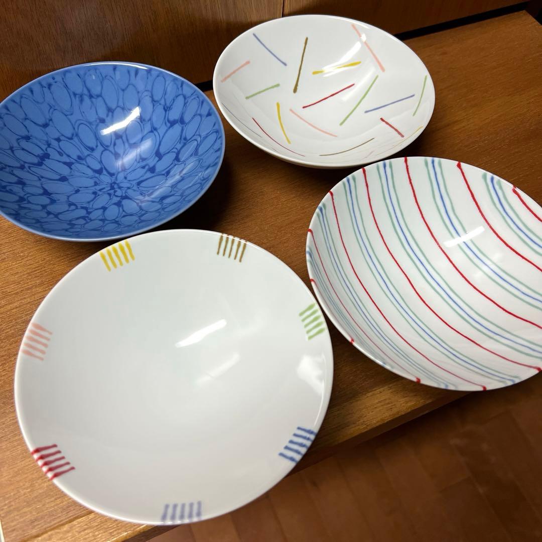 白山陶器　平茶碗　4枚セット