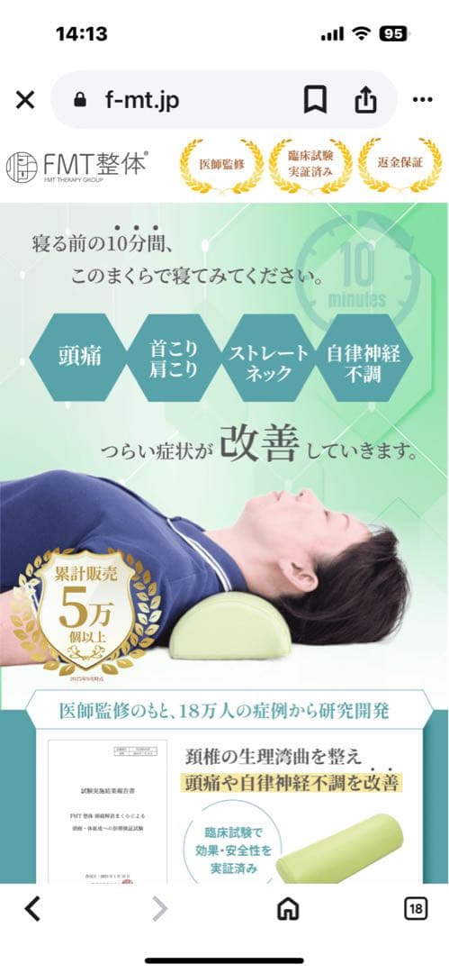 FMT整体頭痛解消まくら