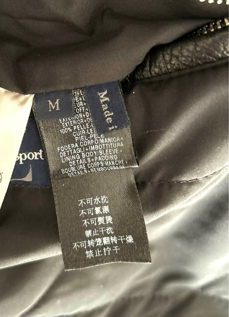 希少✨SALE】Zegna Sports メンズレザージャケット　中綿入ブラック