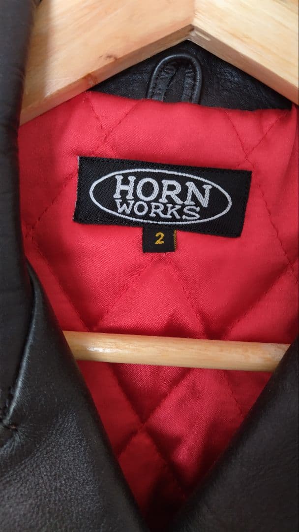 【美品】HORN　WORKSホーンワークス　ダブルライダース　牛革　レディースS