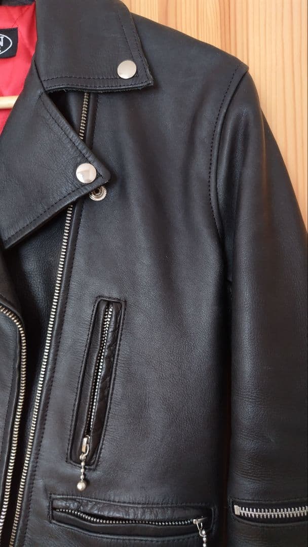 【美品】HORN　WORKSホーンワークス　ダブルライダース　牛革　レディースS