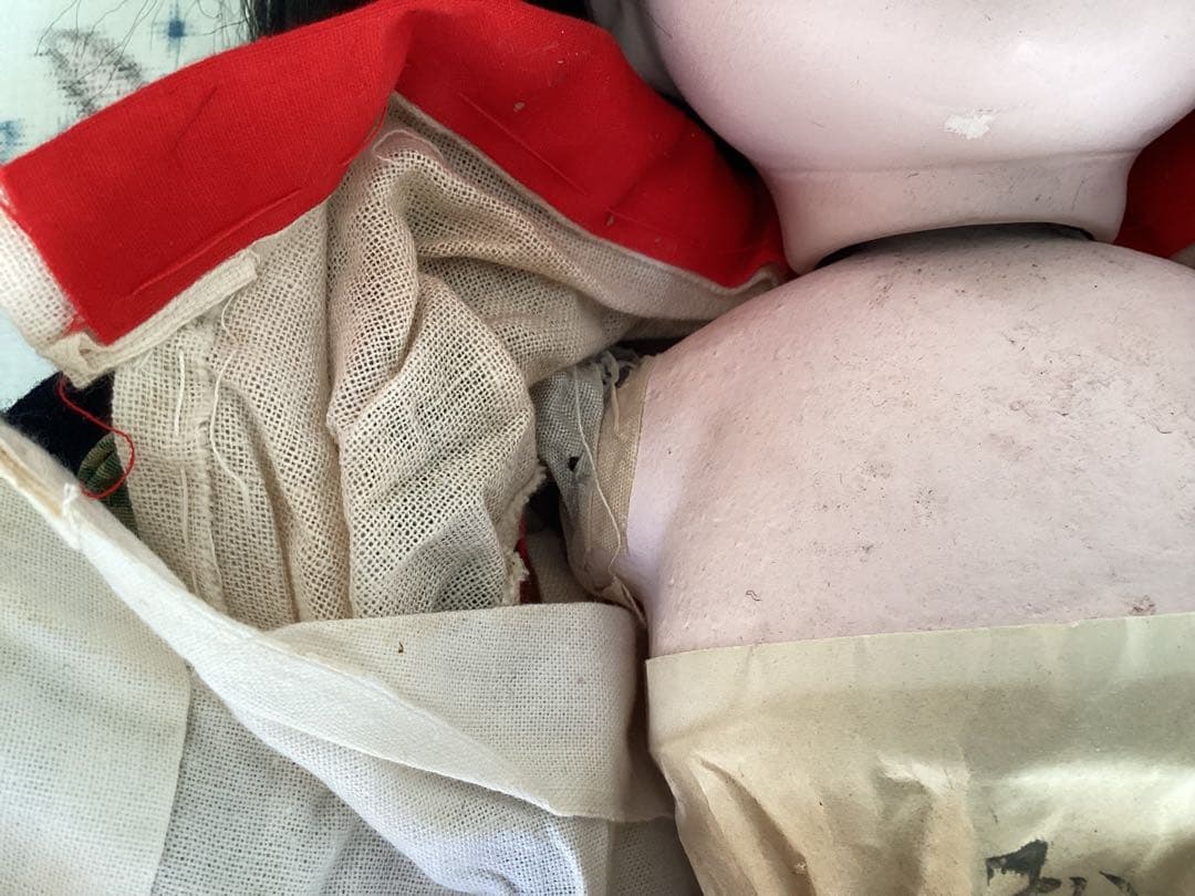 市松人形 竹取物語　松菊　抱き人形　ビスクドール　アンティークドール約45cm