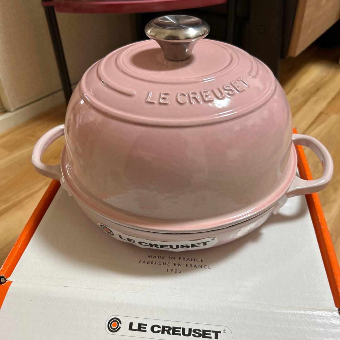 新品未使用・ルクルーゼ・シグニチャー・ブレッドオーブン・24㌢・シェルピンク