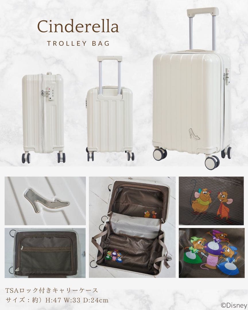 しまむら　ちはる　キャリーケース5点セット　シンデレラ　ハッピーバッグ 抜き無