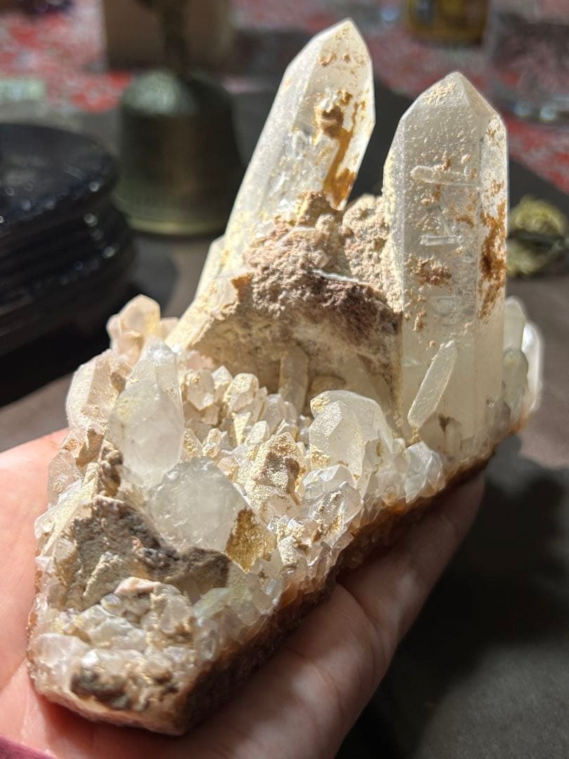 ☆別格高級品！帝王秘宝！超希少！レムリアンシード　クラスター　水晶　原石