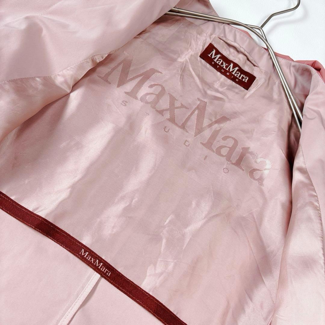 可愛い♡MaxMara ステンカラーコート シャドーロゴ パイピング XLサイズ