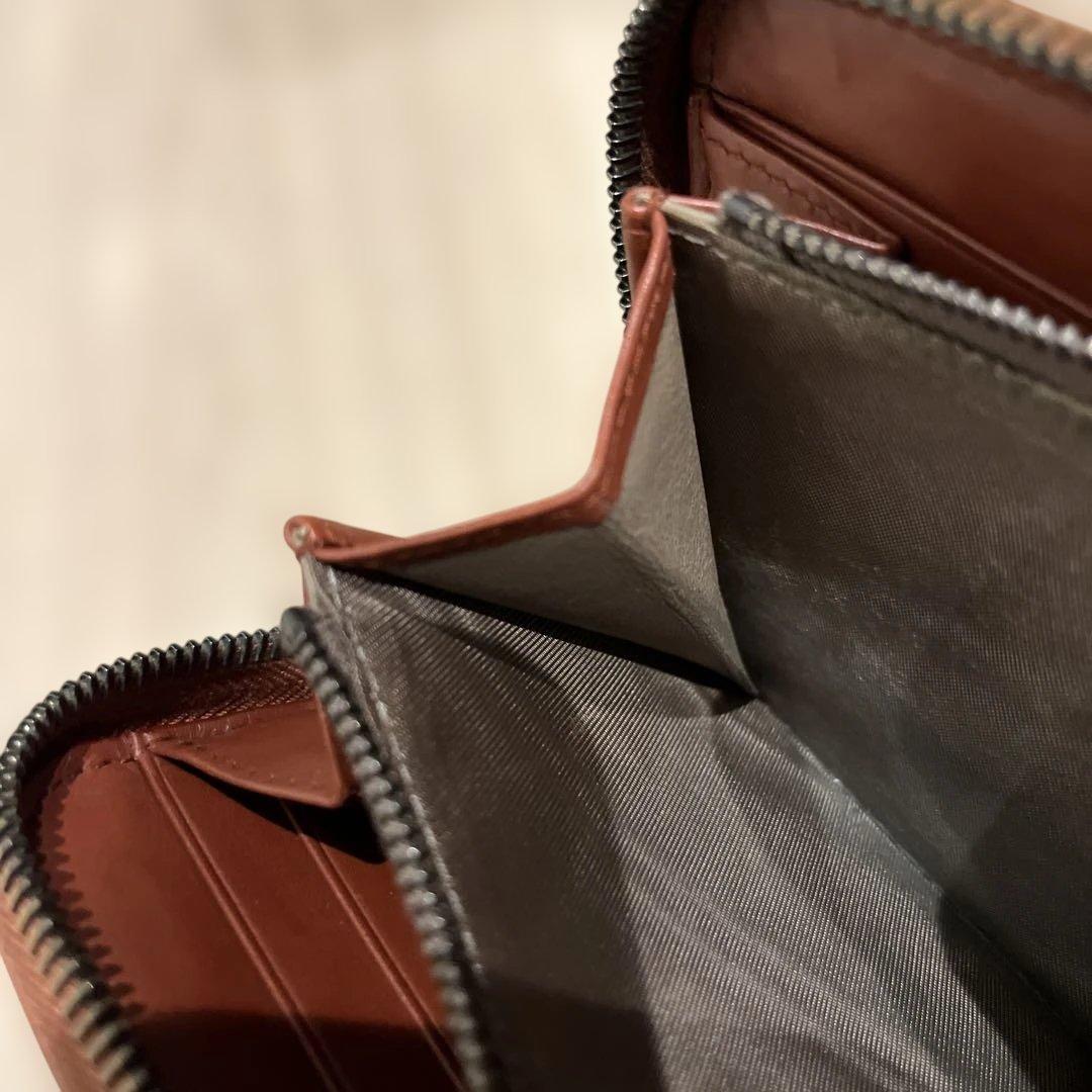 ボッテガヴェネタ　ラウンドジップ　長財布　ブラウン