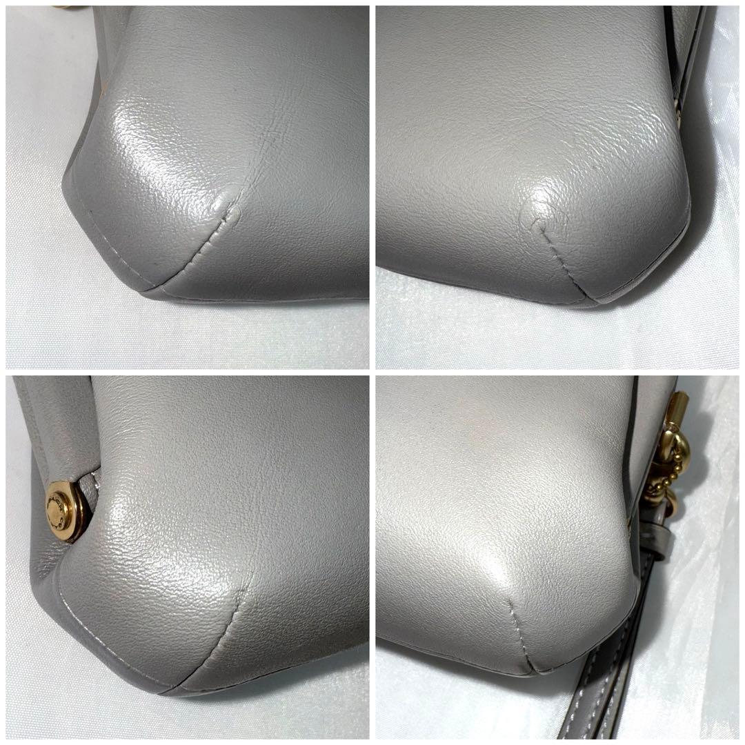 ✨美品✨COACH コーチ キスロック ウォレット がま口 グレー Cロゴ