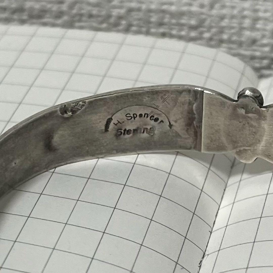 インディアンジュエリー ターコイズ・コーラル バングル H. Spencer