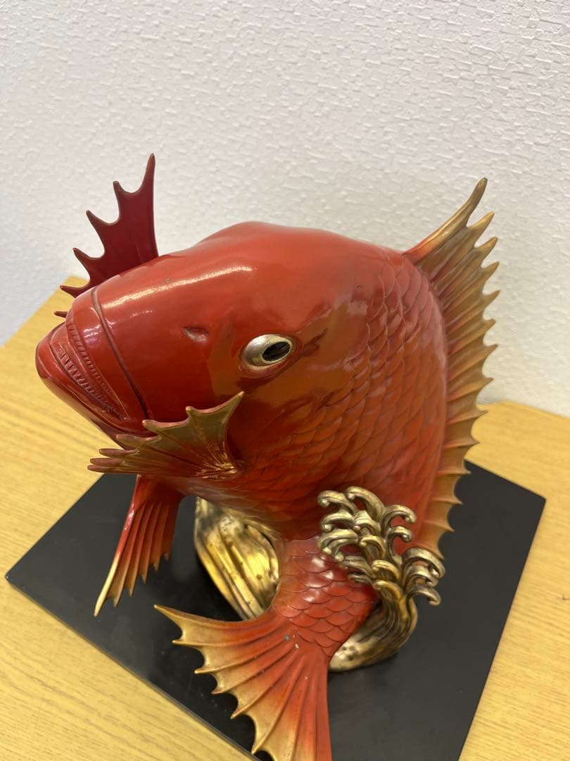 鯛　開運招福　縁起物　金運アップ　真鍮　置物　インテリア