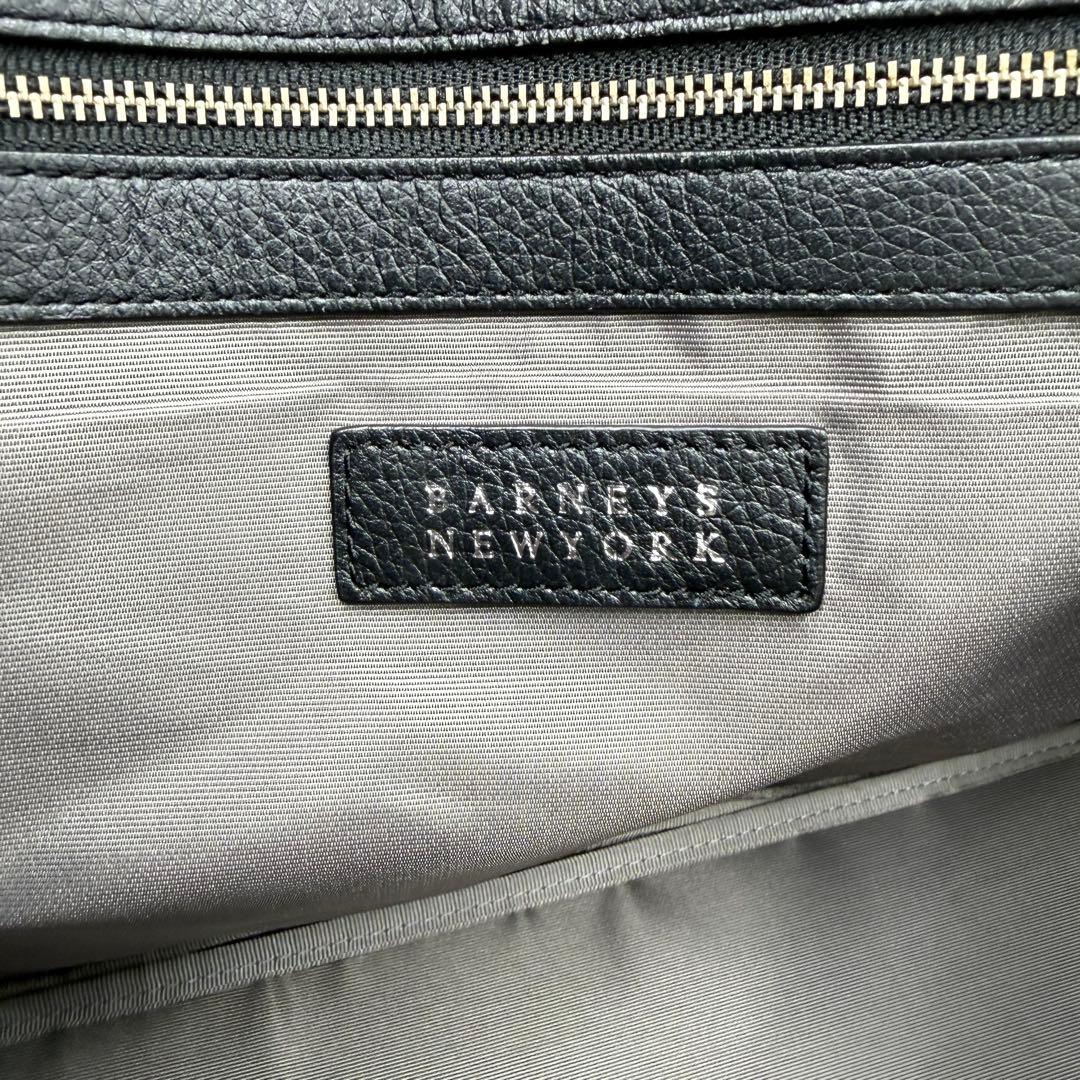 【美品】バーニーズニューヨーク トートバッグ シボ革 ビジネス A4 ブラック