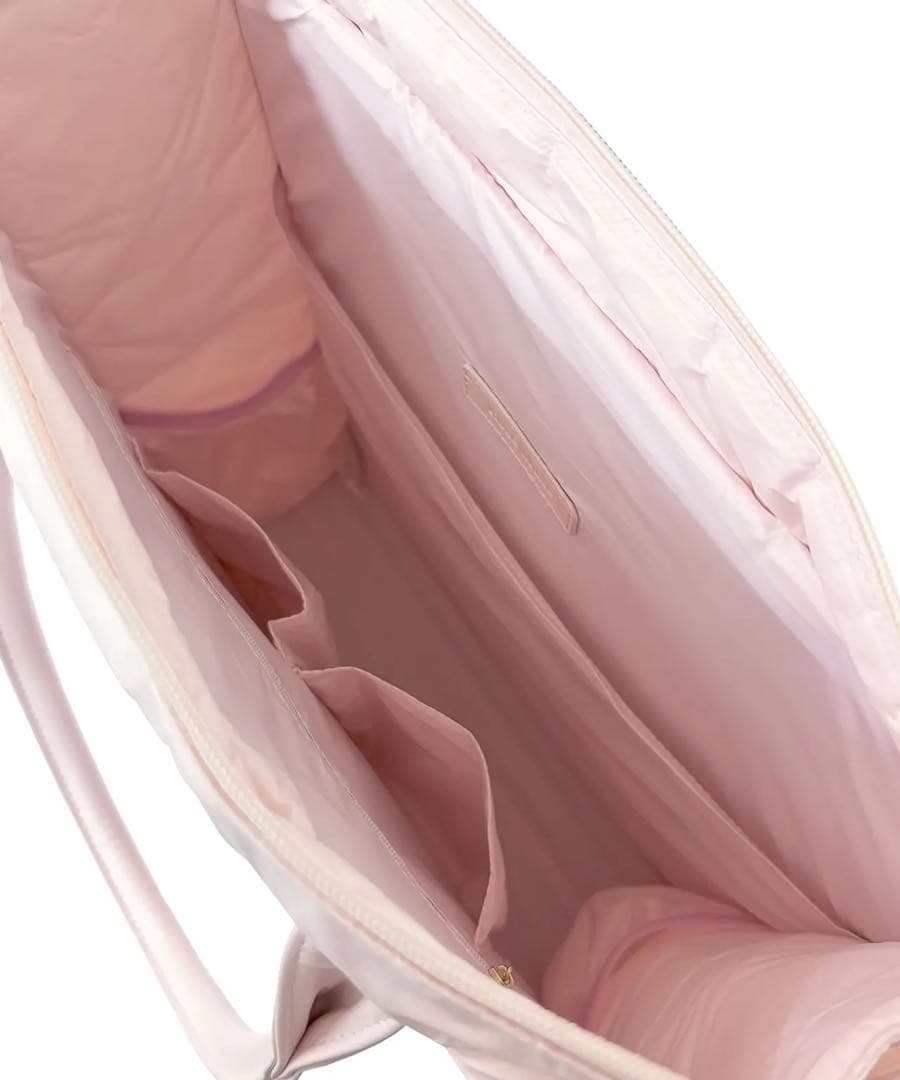 Rosé Muse Heart quilted lightweight tote