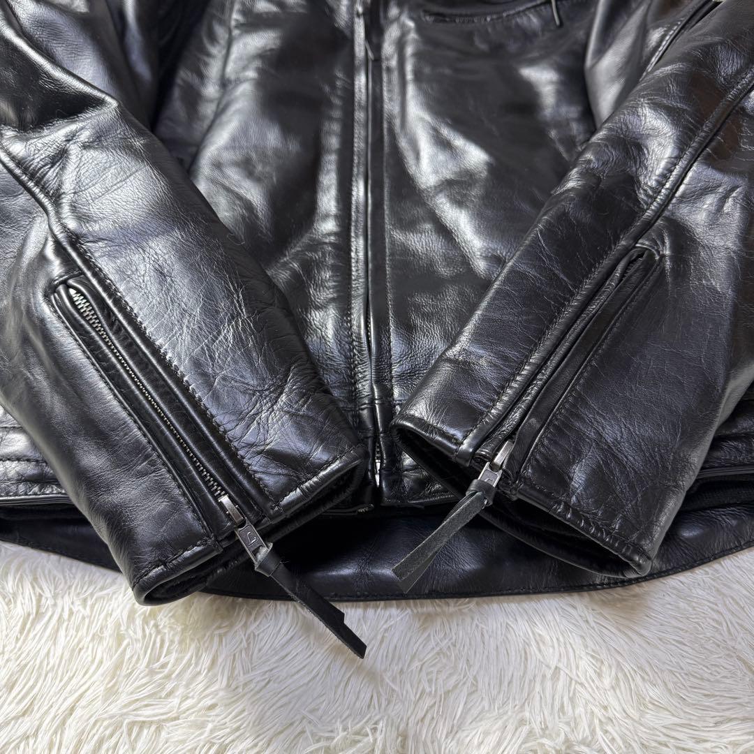 極美⭐️Liugoo Leathers ブラックレザー ライダースジャケット G1