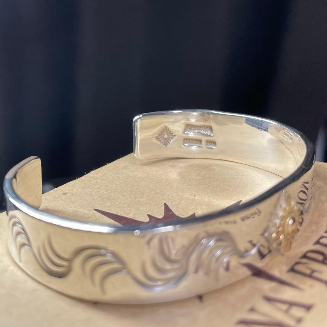 極美品　12mm メンズ　アリゾナフリーダム　　バングル　k18 大太陽神