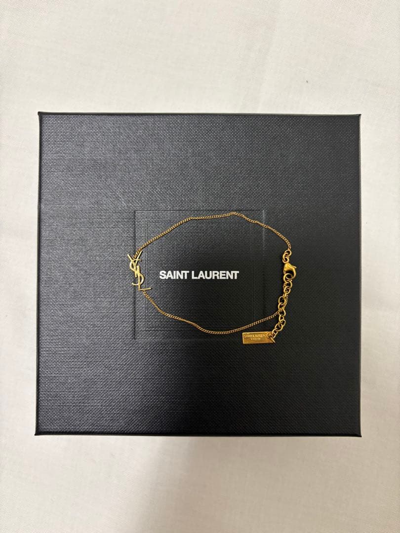 SAINT LAURENT ロゴブレスレット ゴールド
