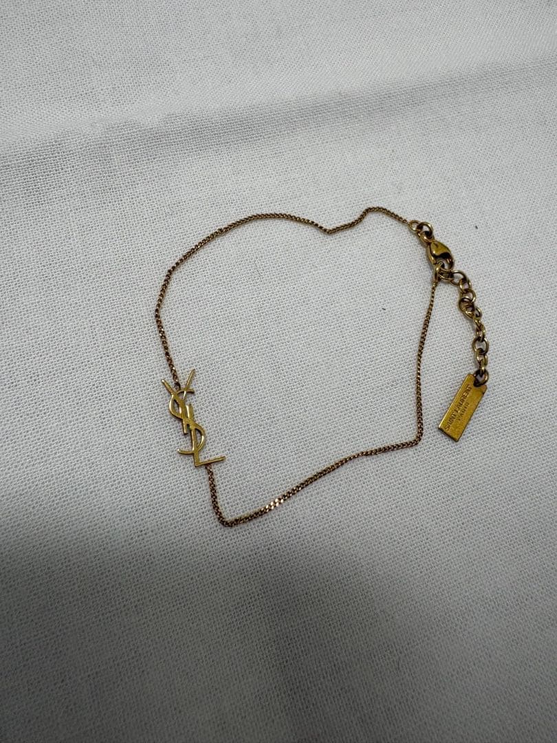 SAINT LAURENT ロゴブレスレット ゴールド