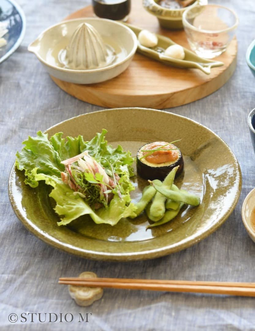 スタジオエム　ランドレース　２３０プレート　オリーブ　３枚組