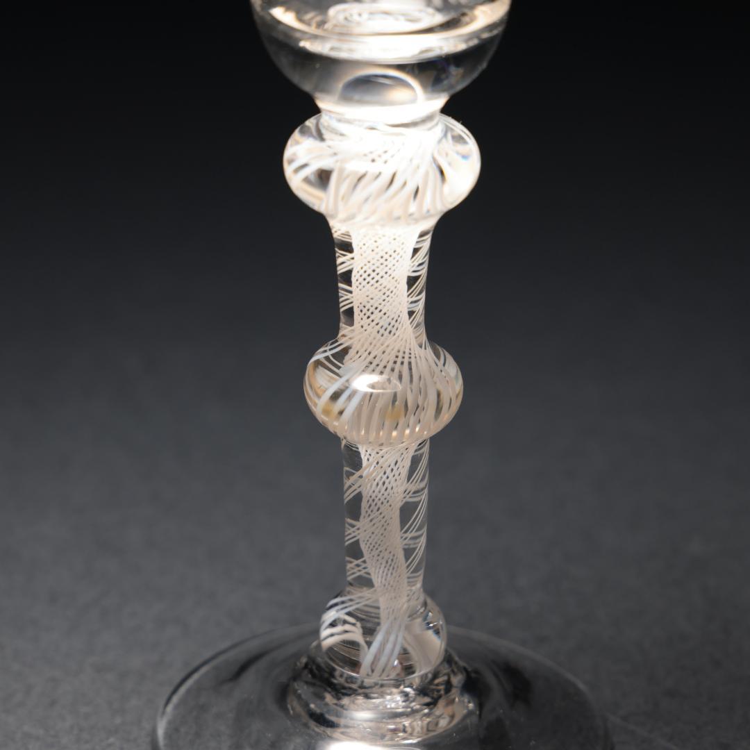 アンティークグラス　ジャコバイト　バラと蝶　ツイストステム　R1539ダI