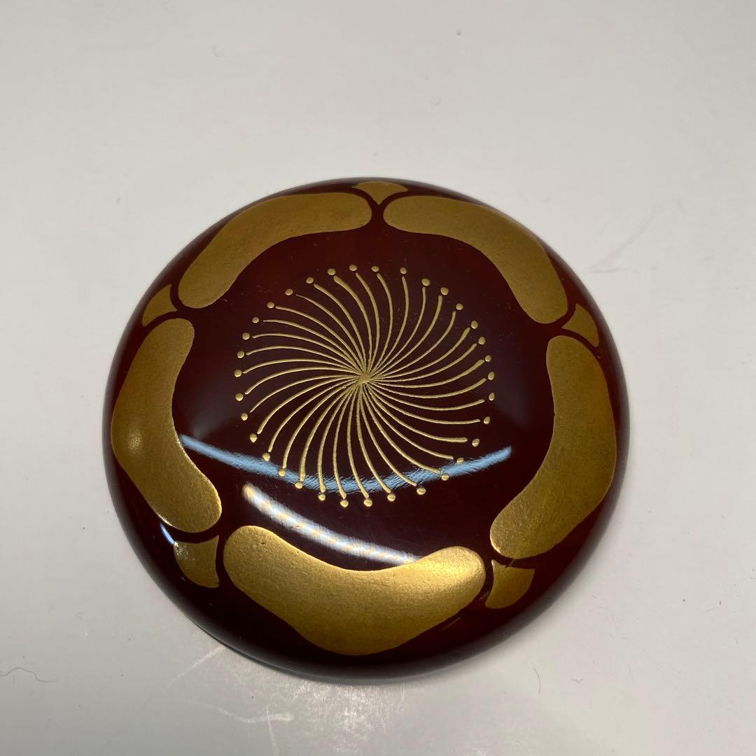 【茶道具】辻石斎造　梅蒔絵　竹金輪寺