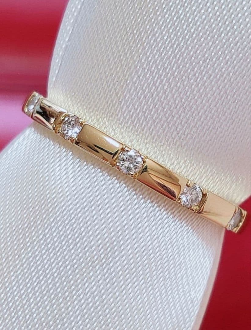 新入荷 未使用品 k18 天然ダイヤモンド 0.10ct リング