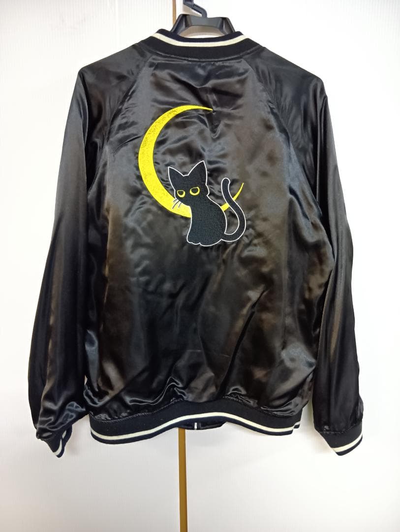 LIN　スカジャン　リバーシブル　L　猫