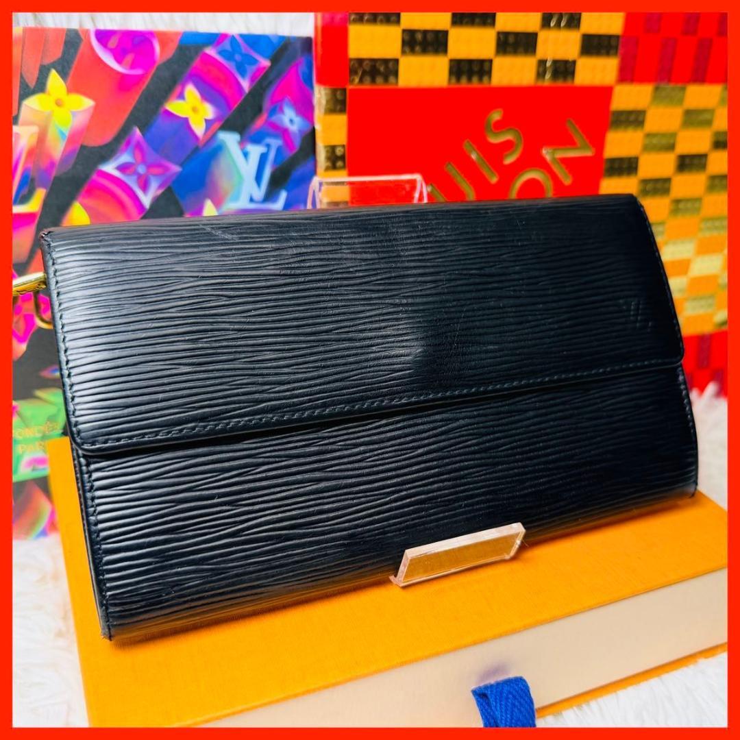 【セール中！】ルイヴィトン エピ ポルトフォイユサラ 長財布 ブラック ノワール