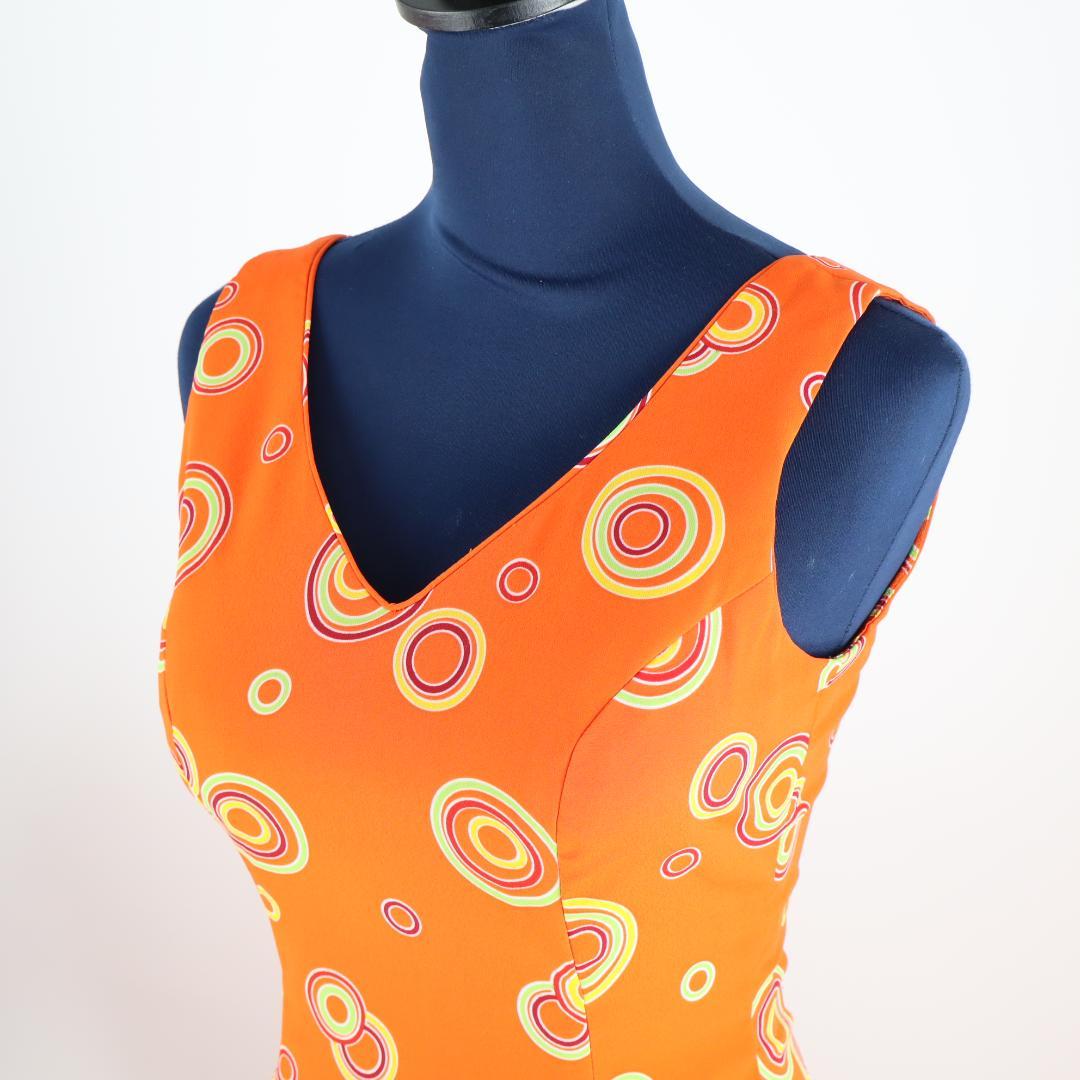 【美品 フラメンコ衣装】濃オレンジHERMOSA IBERIA イベリア ドレス