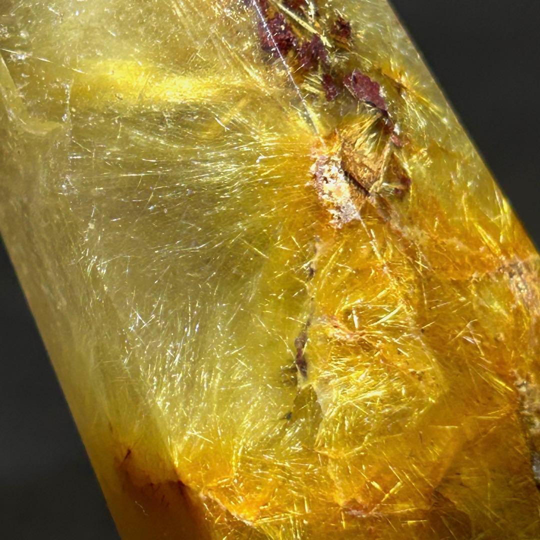 ☆最高級！フラワー　ゴールド　ガーデン　ルチル　原石　六角柱　帝王秘宝