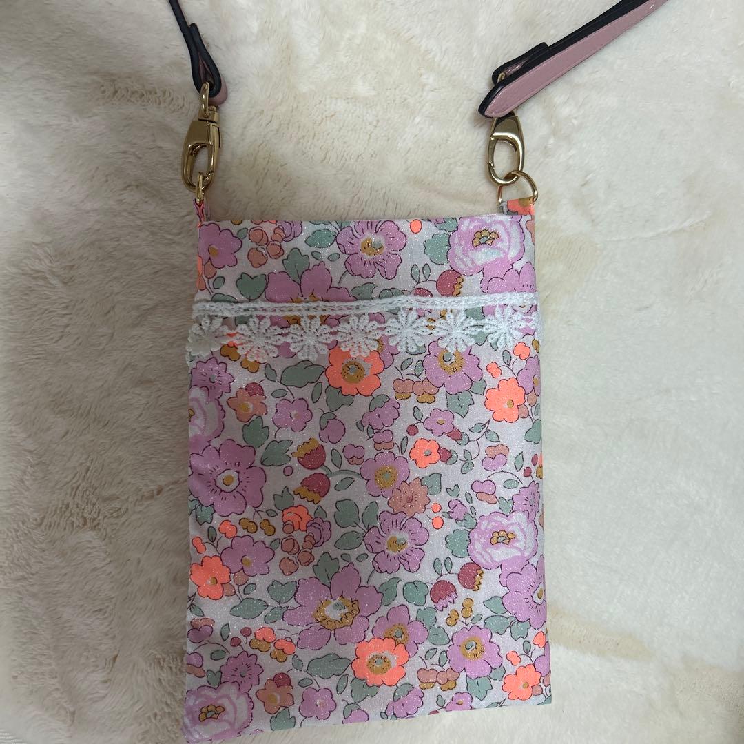 花柄 スマホショルダーバッグ