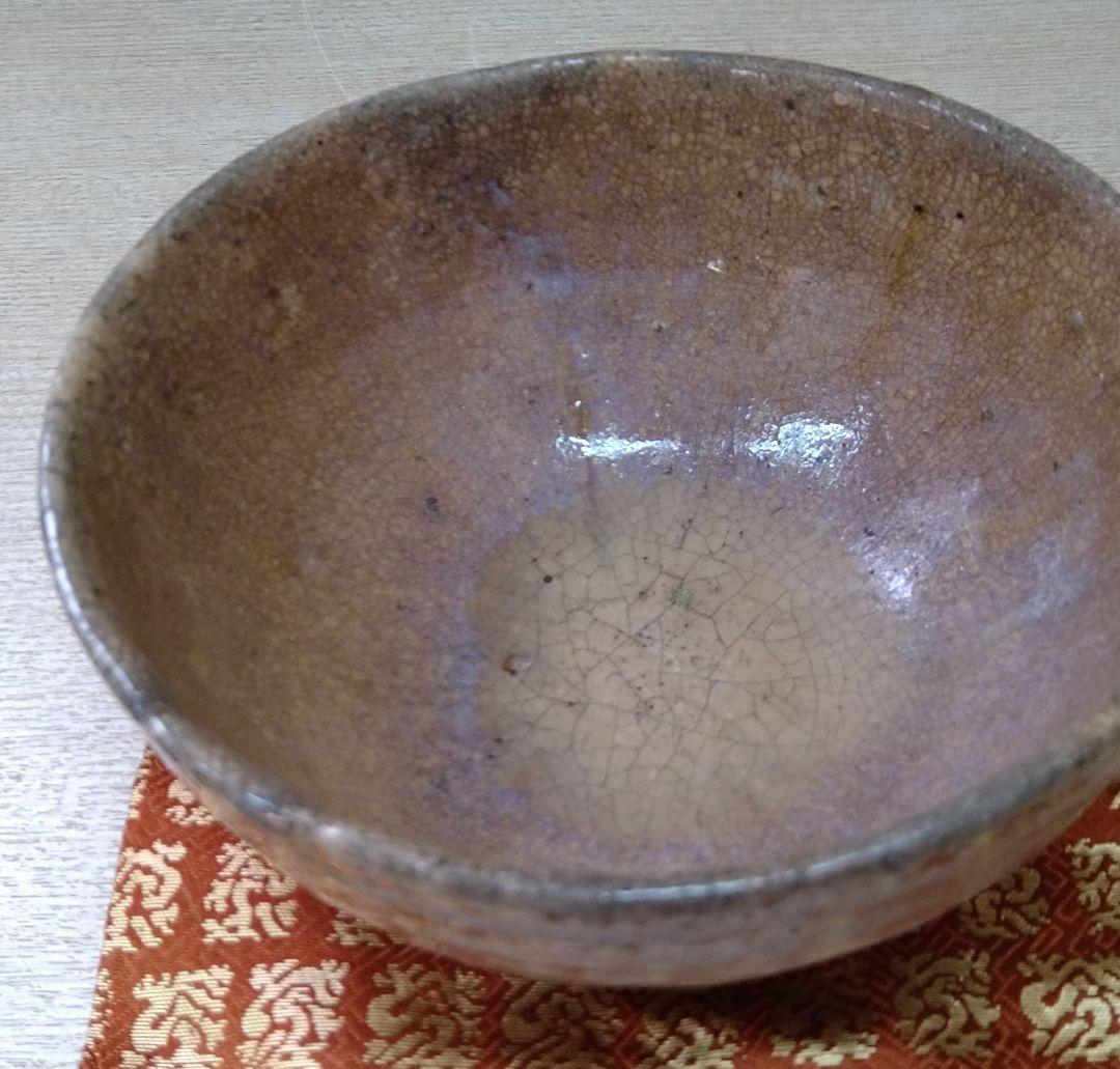 李朝会寧斑釉線刻茶碗 r5冬31