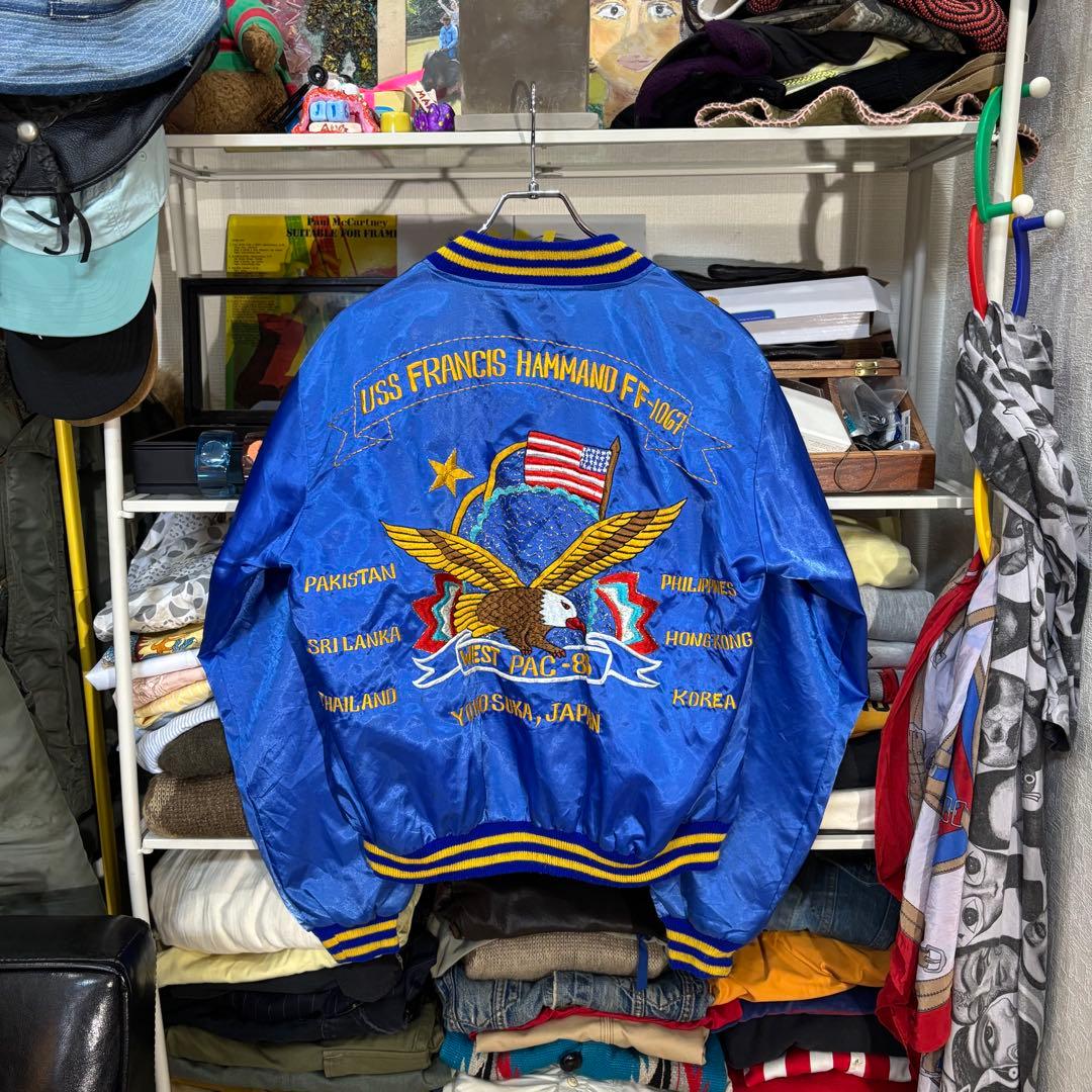 80s US NARY ツアージャケット スーベニア FUJIジップ ナイロン