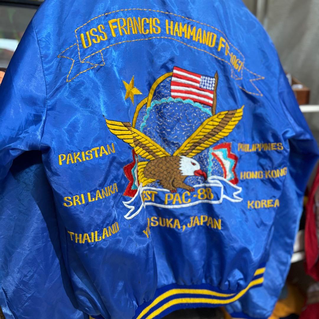 80s US NARY ツアージャケット スーベニア FUJIジップ ナイロン