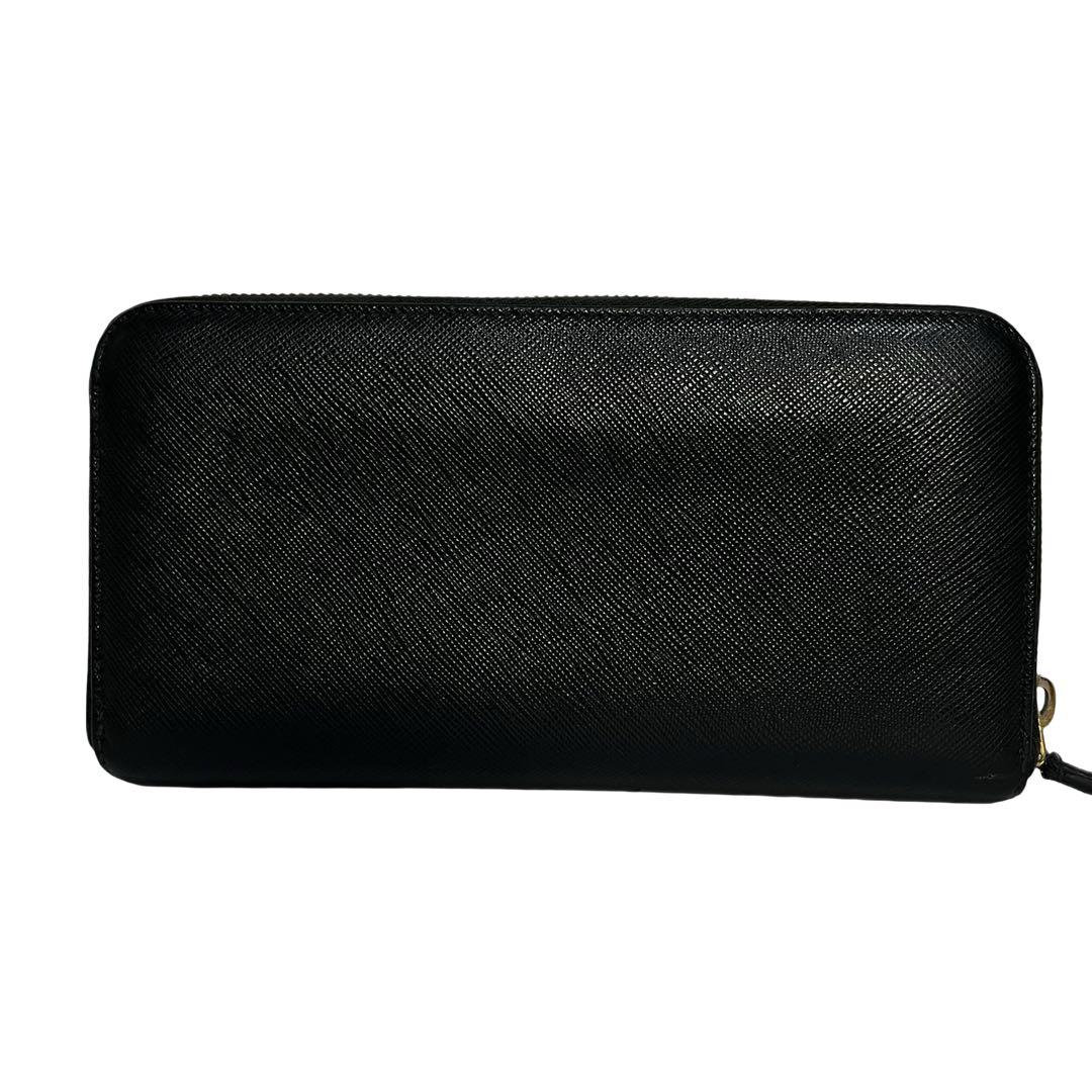 希少✨プラダ 長財布 ラウンドファスナー サフィアーノ レザー ブラック