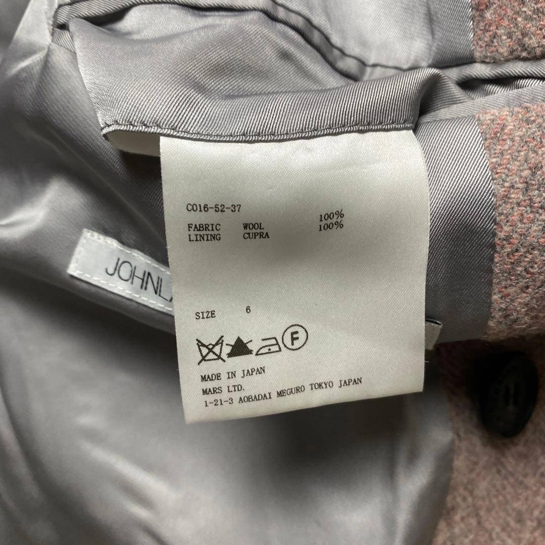 美品 ジョンローレンスサリバン チェスターコート ロング 2XL ヘリンボーン