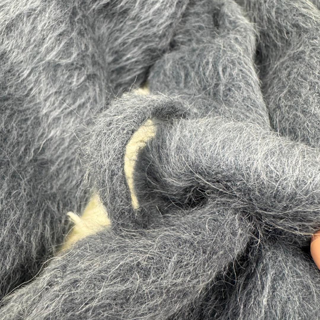 極美品✨YLEVE イレーヴ アルパカ シャギーコート ベルト付き ネイビー M