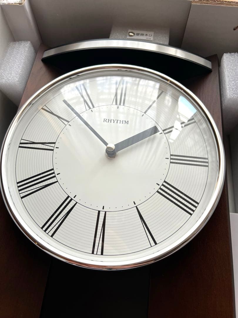 新品未使用　RHYTHM リズム　モダンライフM05 クオーツ　振り子時計　廃番