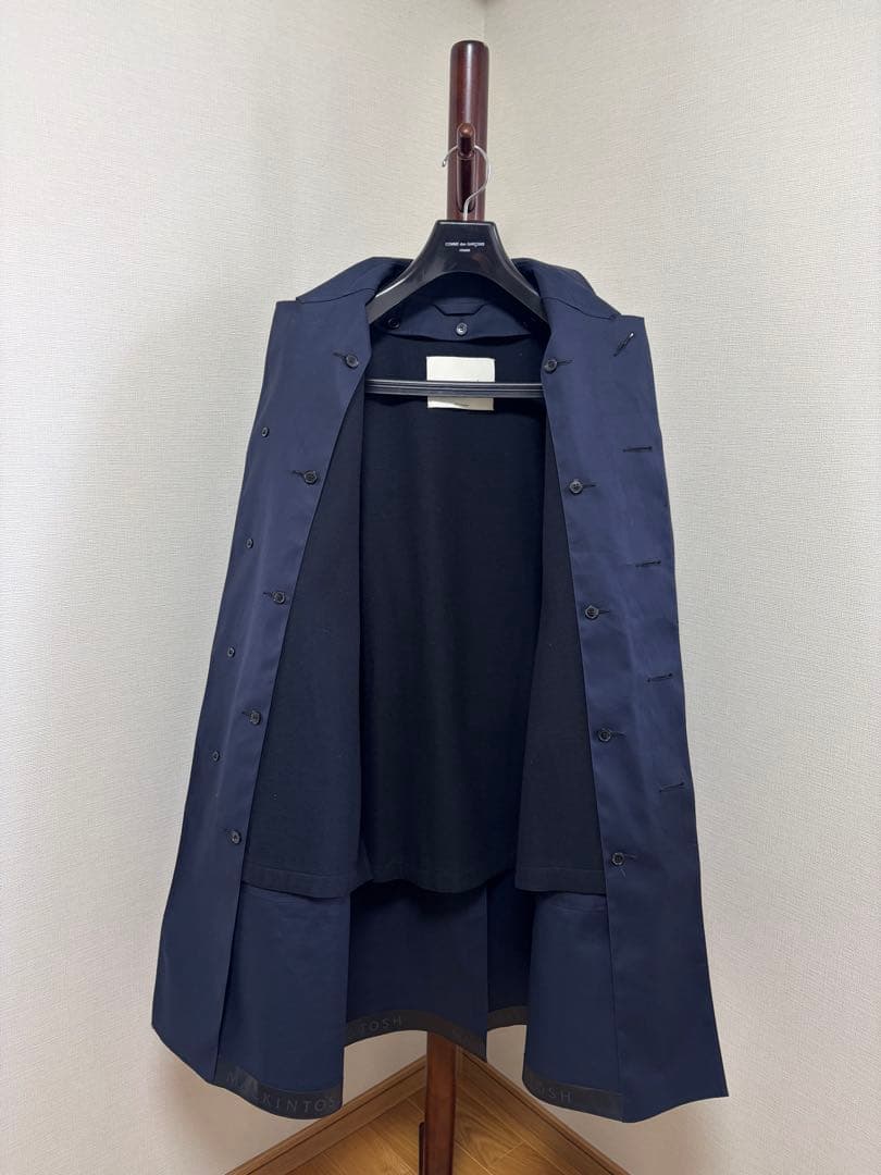 しゅん マッキントッシュ ゴム引きコート ネイビー 40