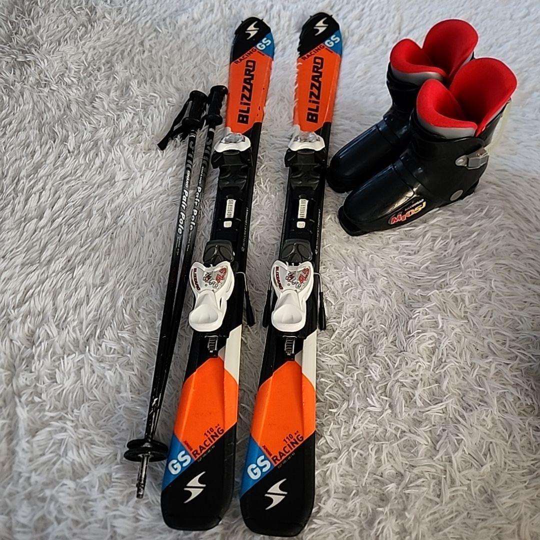 スキー板 110 センチ ブリザード ブラック オレンジ
