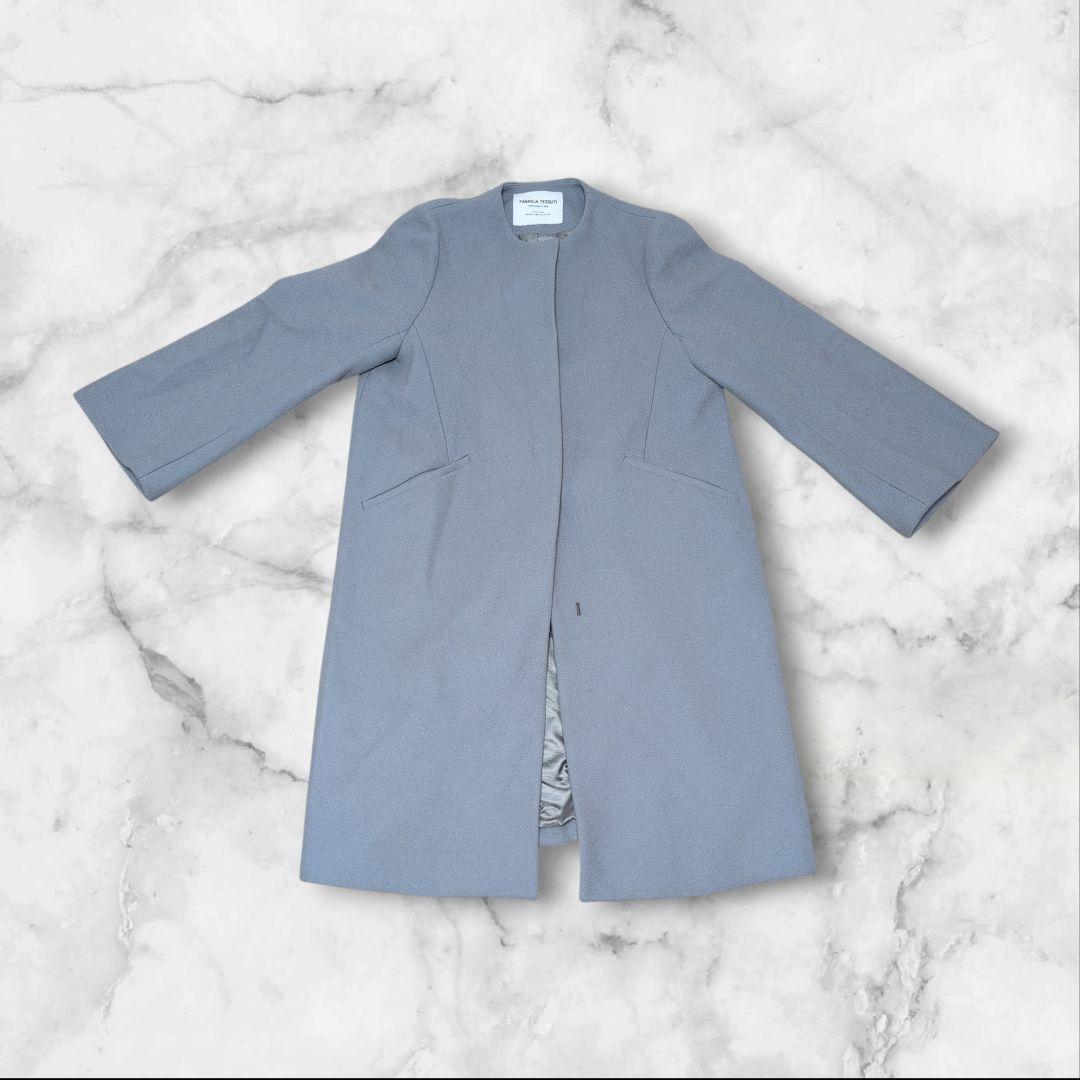 グリーンレーベルリラクシング カシミヤ メルトン ノーカラーコート 44 3L