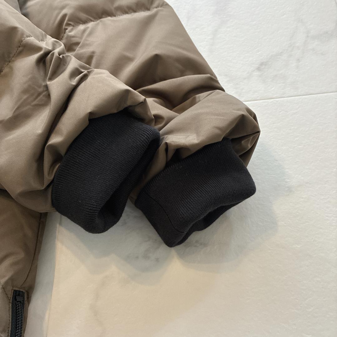 美品 スコットクラブ♡バイカラーロングダウンコート カーキ キルティング 9号