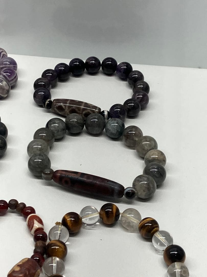 天珠と天然石のブレスレット　大珠 まとめ売り　パワーストーン　希少物