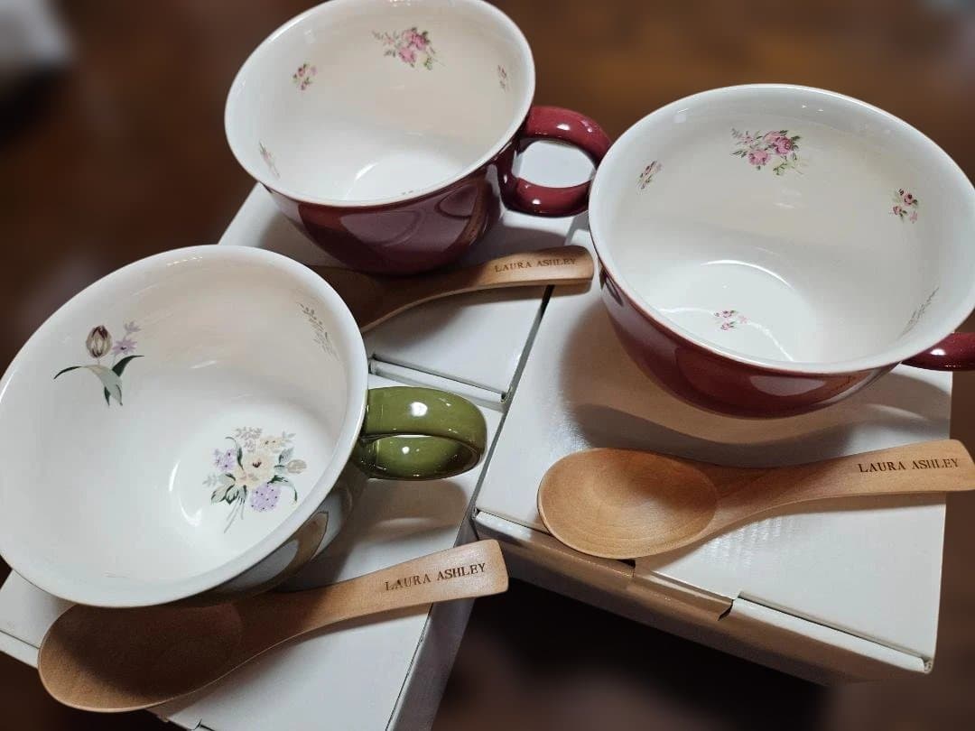 LAURA ASHLEY スープカップ 3個セット