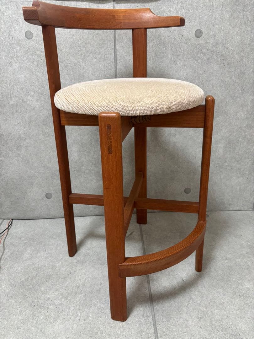 無垢材　回転　カウンターチェア