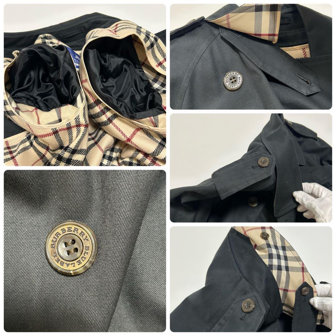 ✨美品 バーバリーブルーレーベル トレンチコート ライナー ベルト ノバチェック